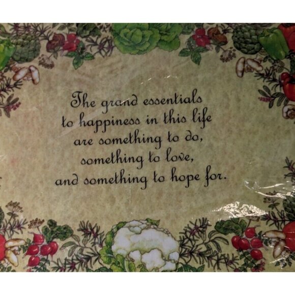 4 vintage placemats Coronation USA laminated veggies essentials of happiness - Picture 2 of 7